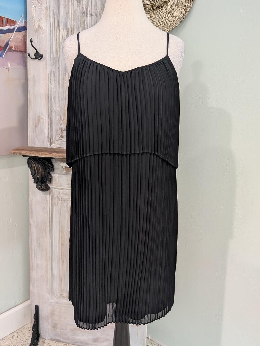BCBGeneration Pleated Black Dress